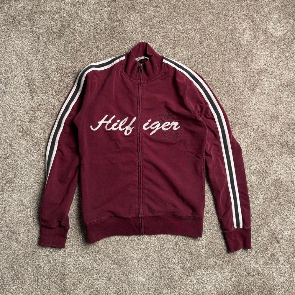 MAROON TOMMY HILFIGER Y2K TRACK JACKET